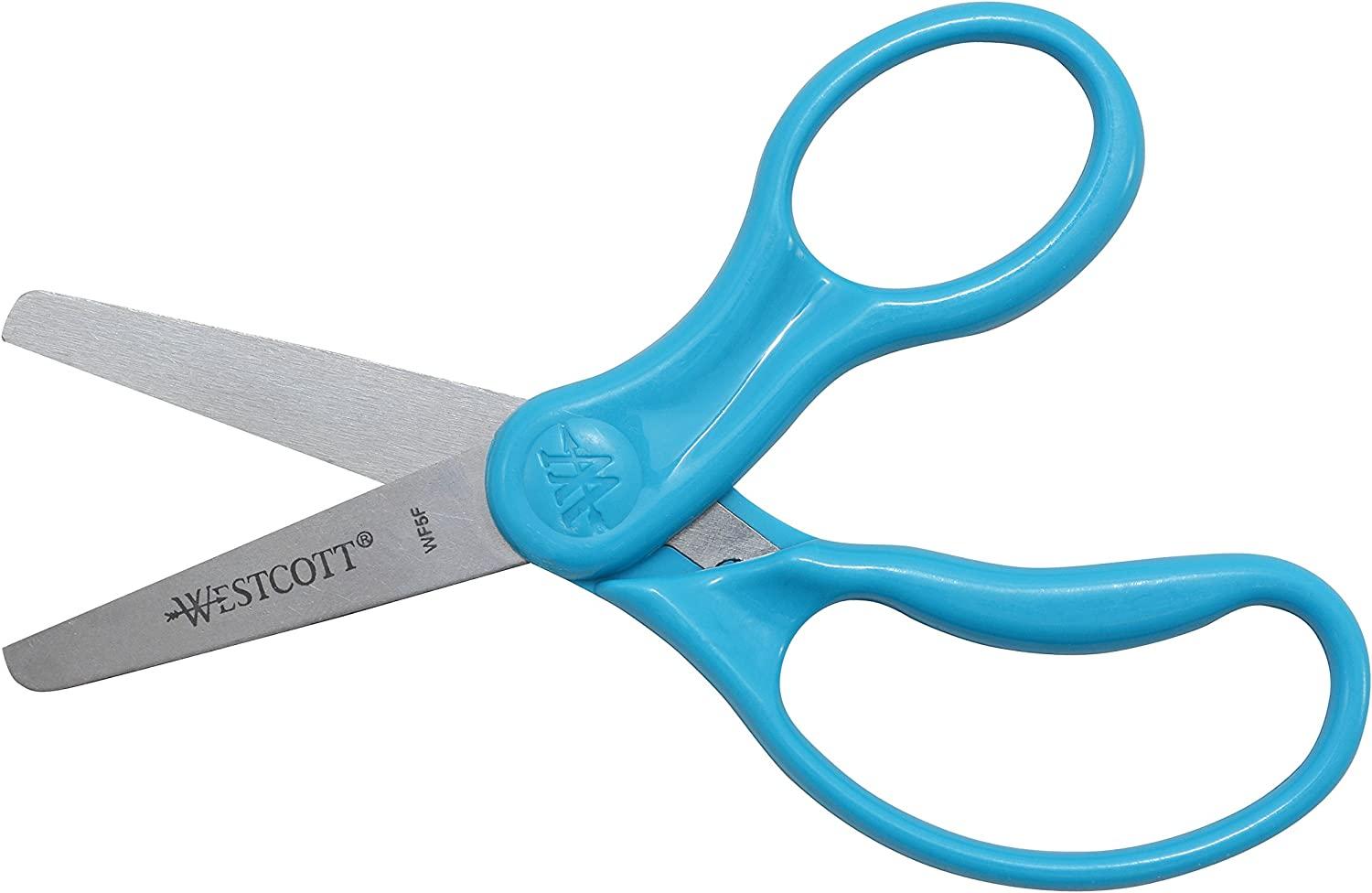Kids/Student Scissors, Pointed Tip, 7 inch Long, 2.75 inch Cut Length, Assorted Straight Handles | Bundle of 2 Each