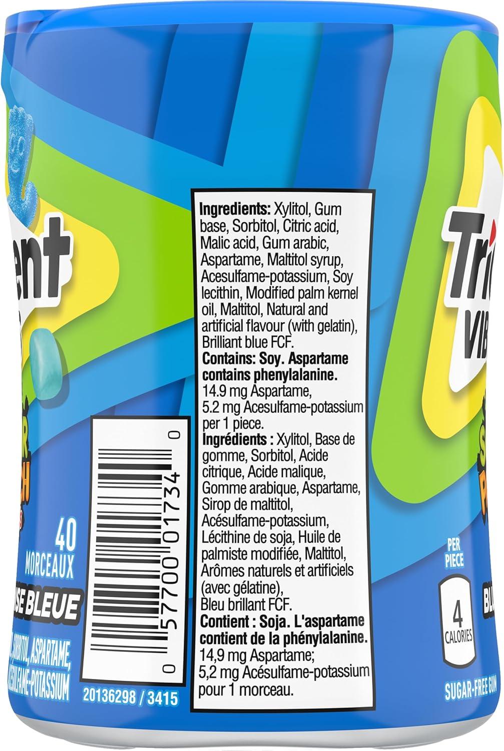 Trident - Vibes Sour Patch Kids Blue Raspberry Chewing Gum - 6 bottles ...