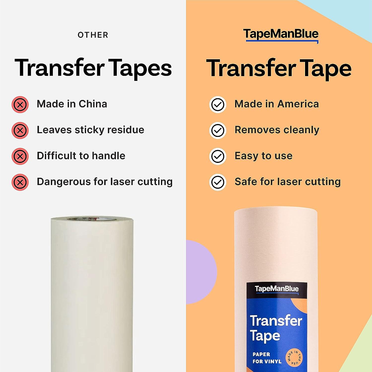 6 x 100' Roll of Paper Transfer Tape for Vinyl Made in America PremiumGrade Transfer Paper for