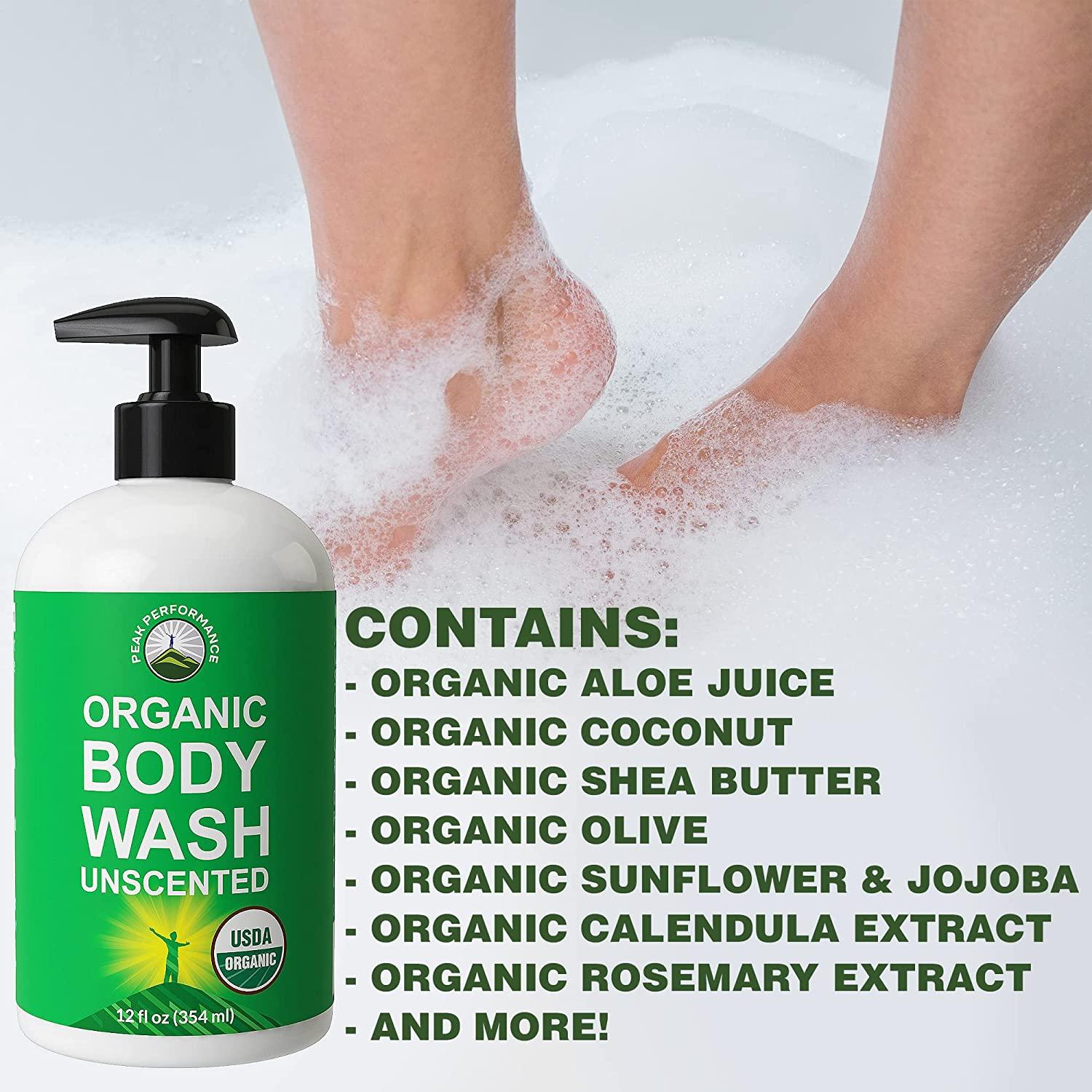USDA Organic Body Wash Unscented And Great For Sensitive Skin