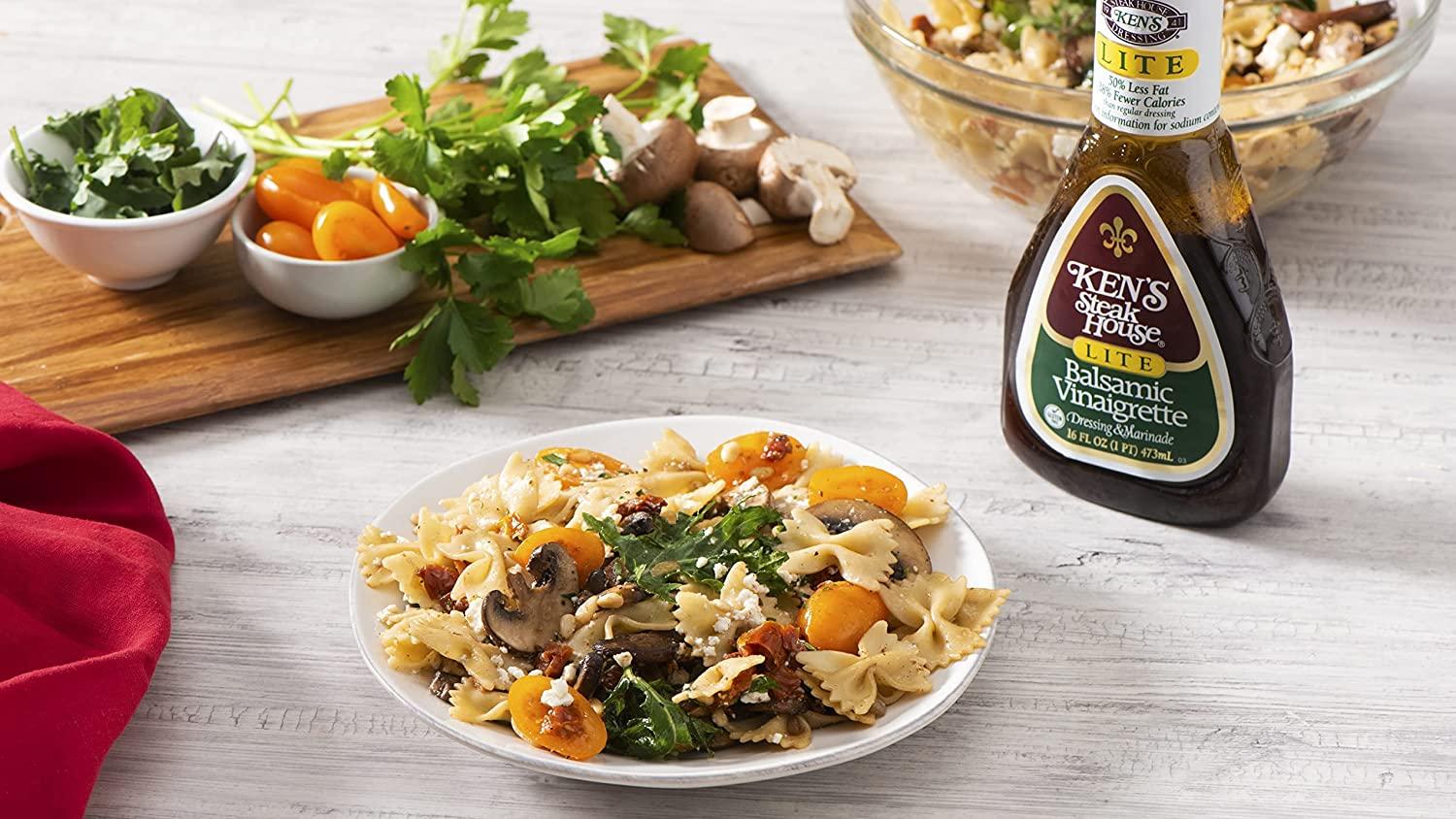 Ken's Steak House Lite Balsamic Vinaigrette Dressing, 16 OZ