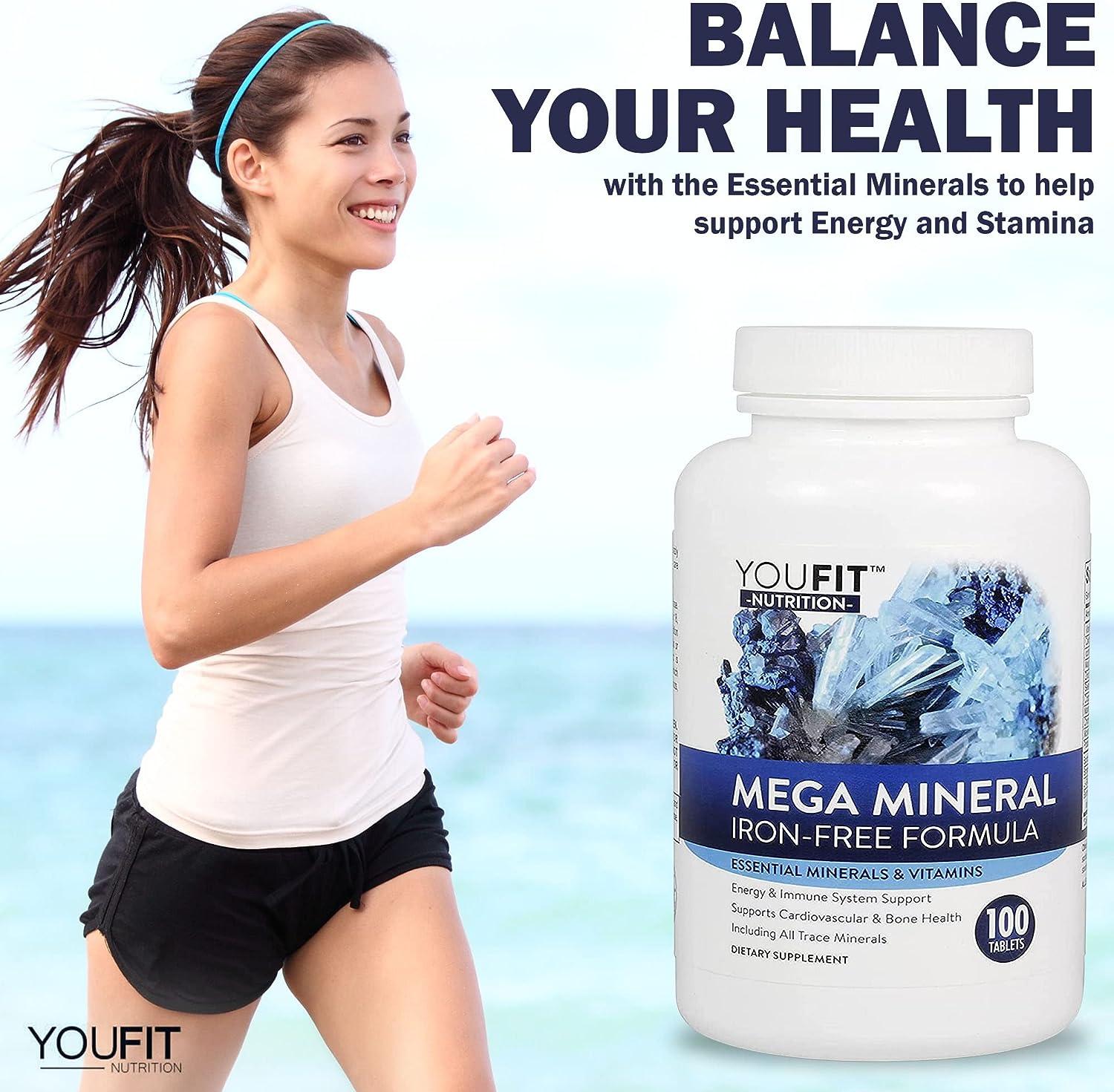 Youfit Nutrition Mega Minerals Supplement 72 Trace Minerals Immune