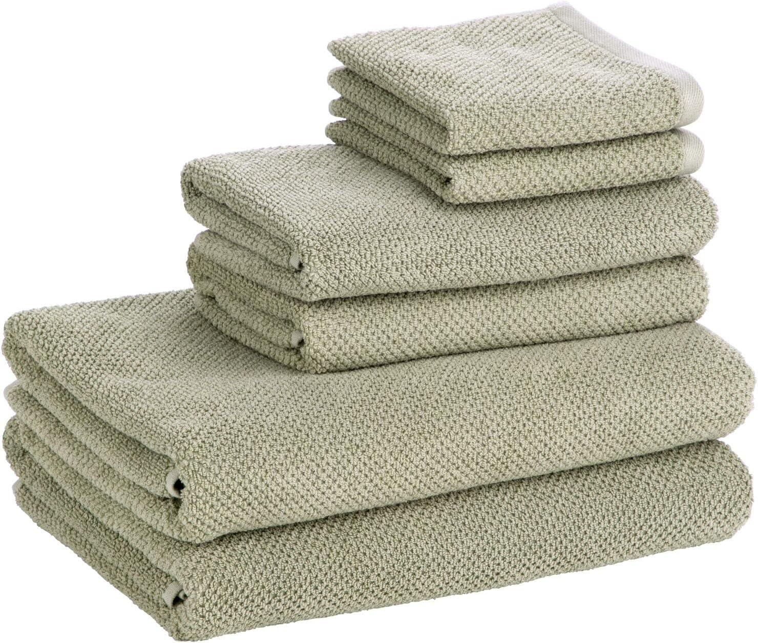 4-Piece Waffle Cotton Bath Towel, Bath Sheet, Hand Towel & Washcloth Set