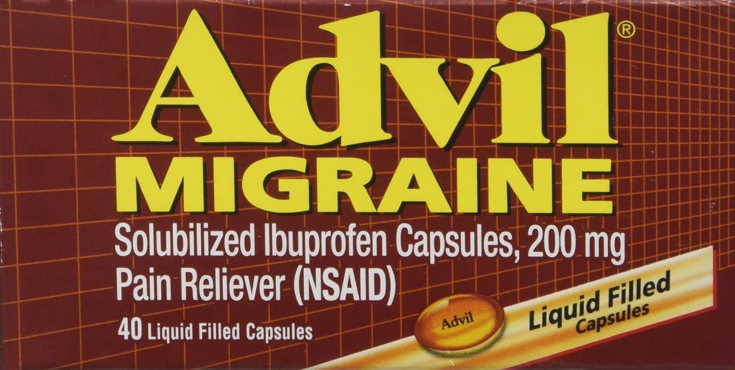 Advil Migraine LiquiGels 40 Capsules Fast Relief for Migraine