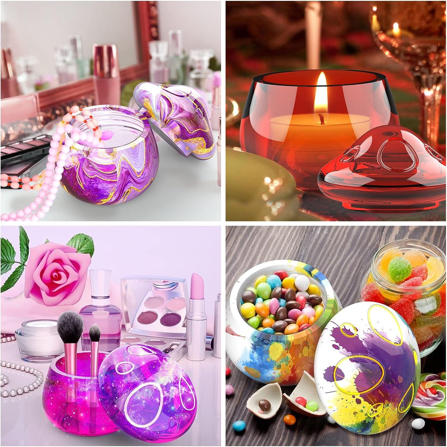 Jar & Mushroom Shaped Silicone Resin Molds With Cover, Epoxy Casting Mold  For Diy Jewelry Storage Box, Candy Container, Home Decoration