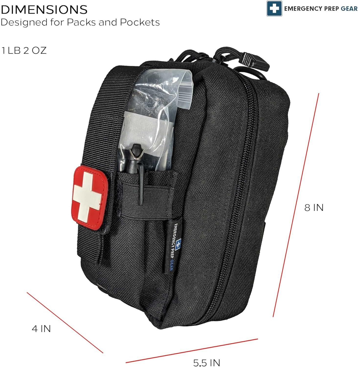 EPG Field First Aid Kit (IFAK), 44 Piece MOLLE, Compact Personal First  Aid Kit