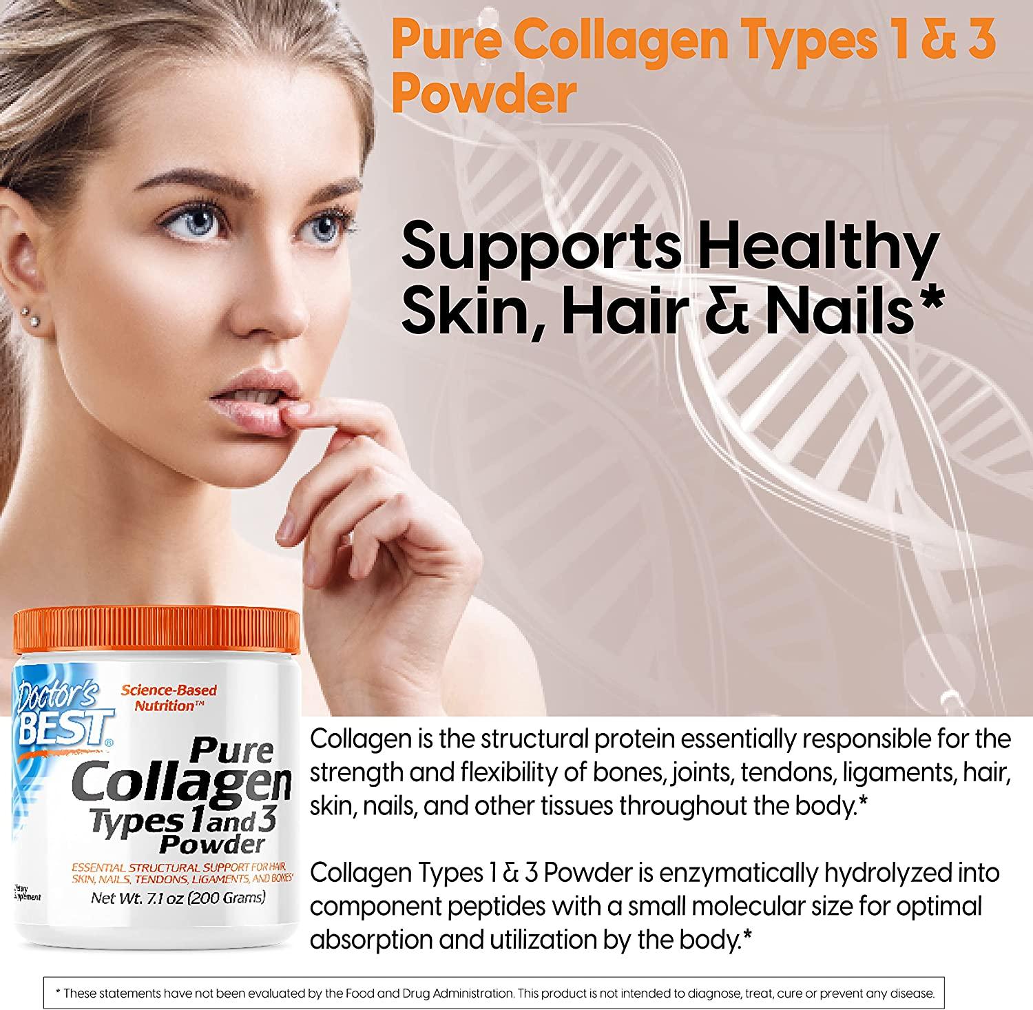 Doctor's Best Pure Collagen Types 1 and 3 Powder 7.1 oz (200 g)