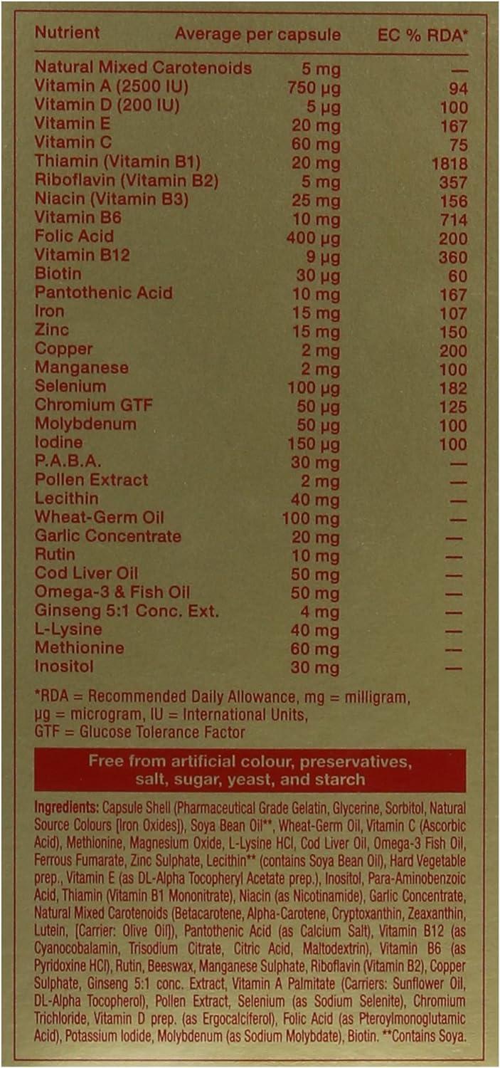 OmegaH3 Multivitamin Mineral Capsules 30 Count