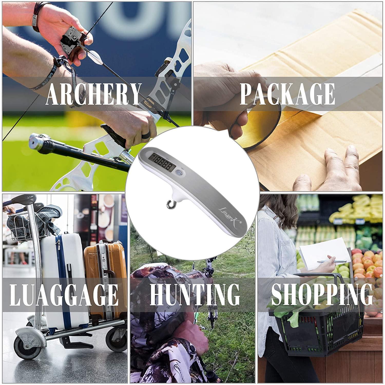 Archery Bow Scale with Clear LCD Display Portable Recurve Compound Bow