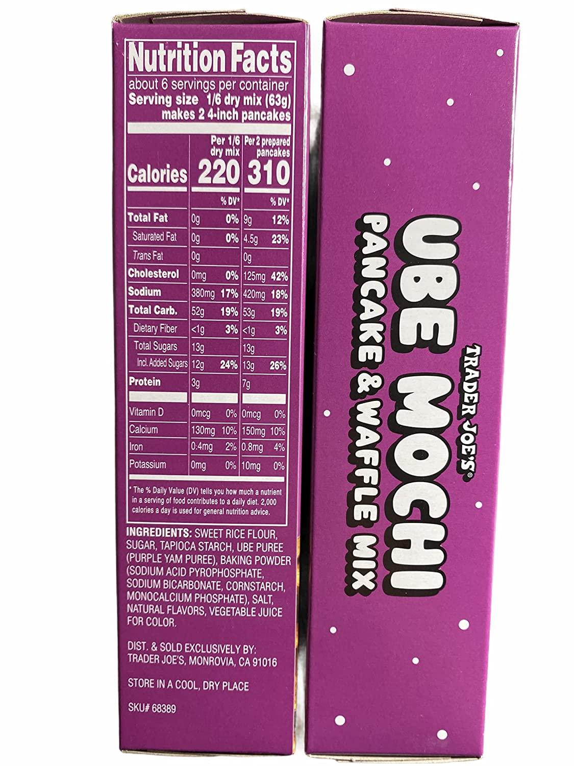 Trader Joe's Ube Mochi Pancake & Waffle Mix, 13.3 oz (Pack of 2)