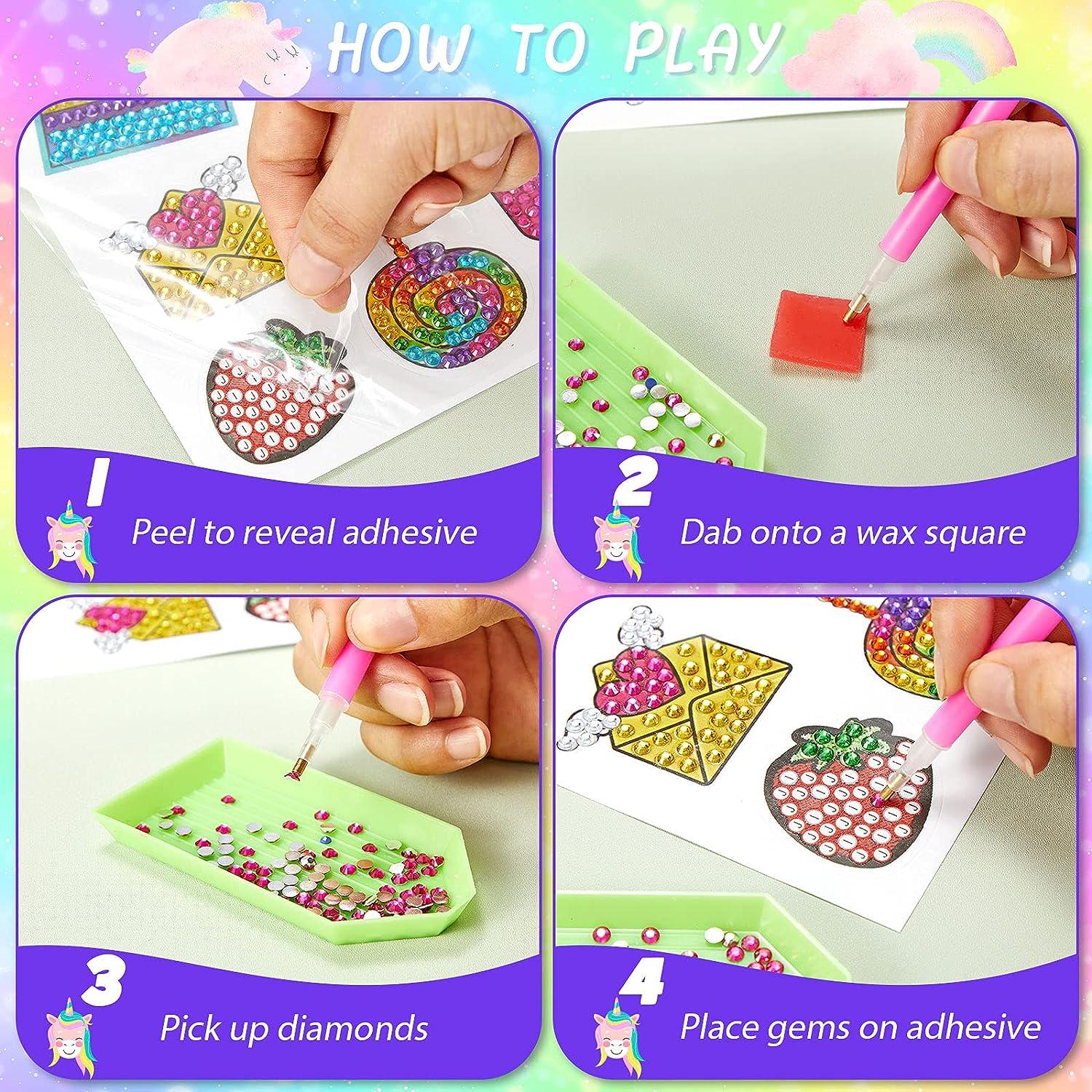 Gem Diamond Painting Kit for Kids 24 Pieces DIY Diamond Painting
