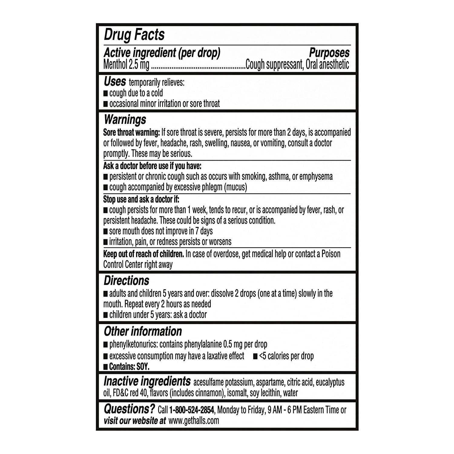 Halls Minis Watermelon Flavor Sugar Free Cough Drops, 8 Packs of 24