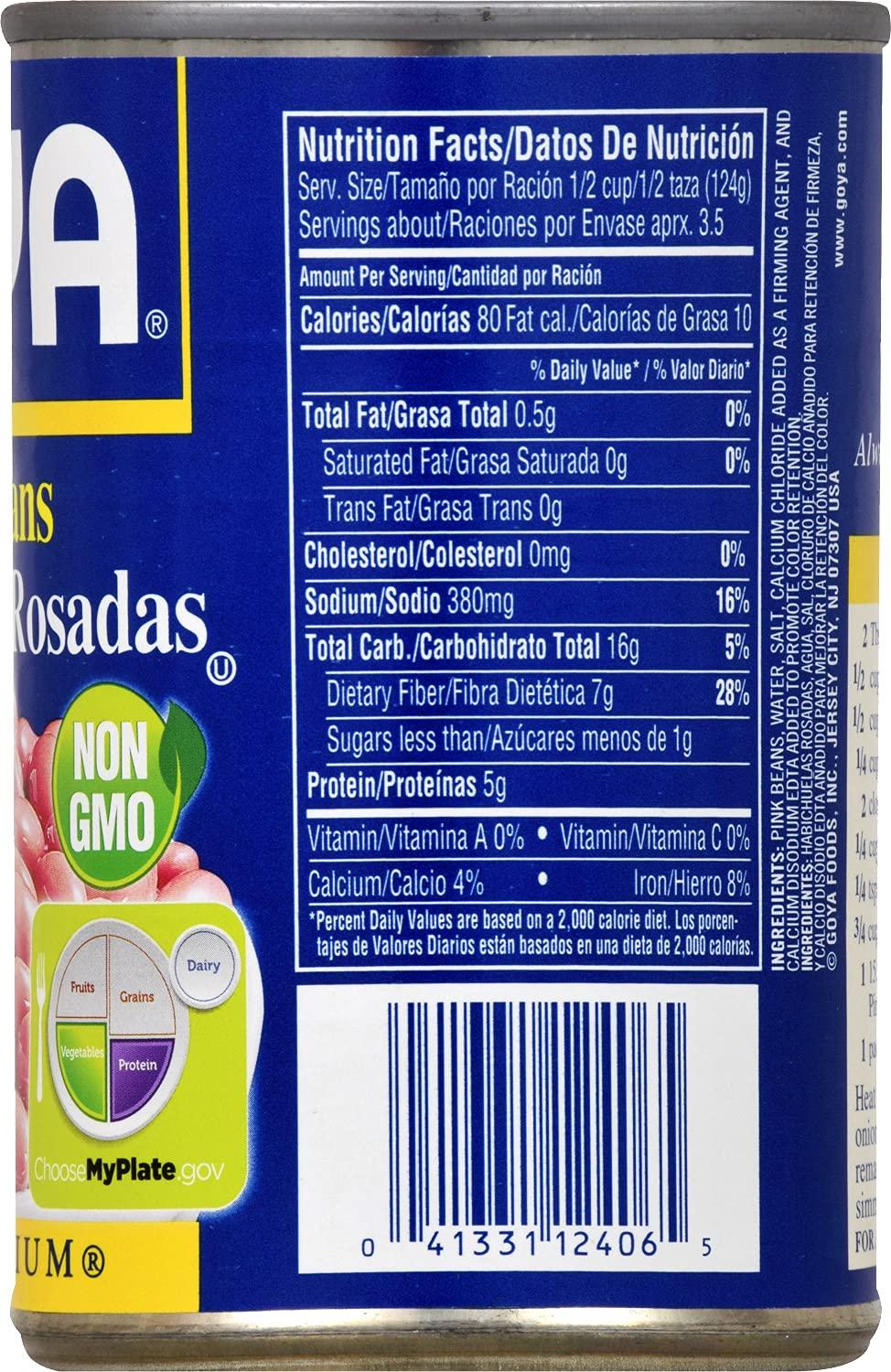 Goya Foods Pink Beans, 15.5 Ounce (Pack of 24), (2406)