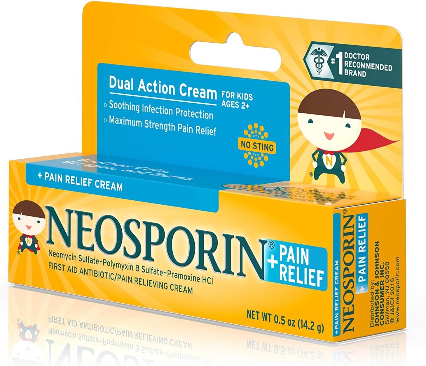 Neosporin + Pain Relief Antibiotic Cream .5 oz Fast Pain Relief