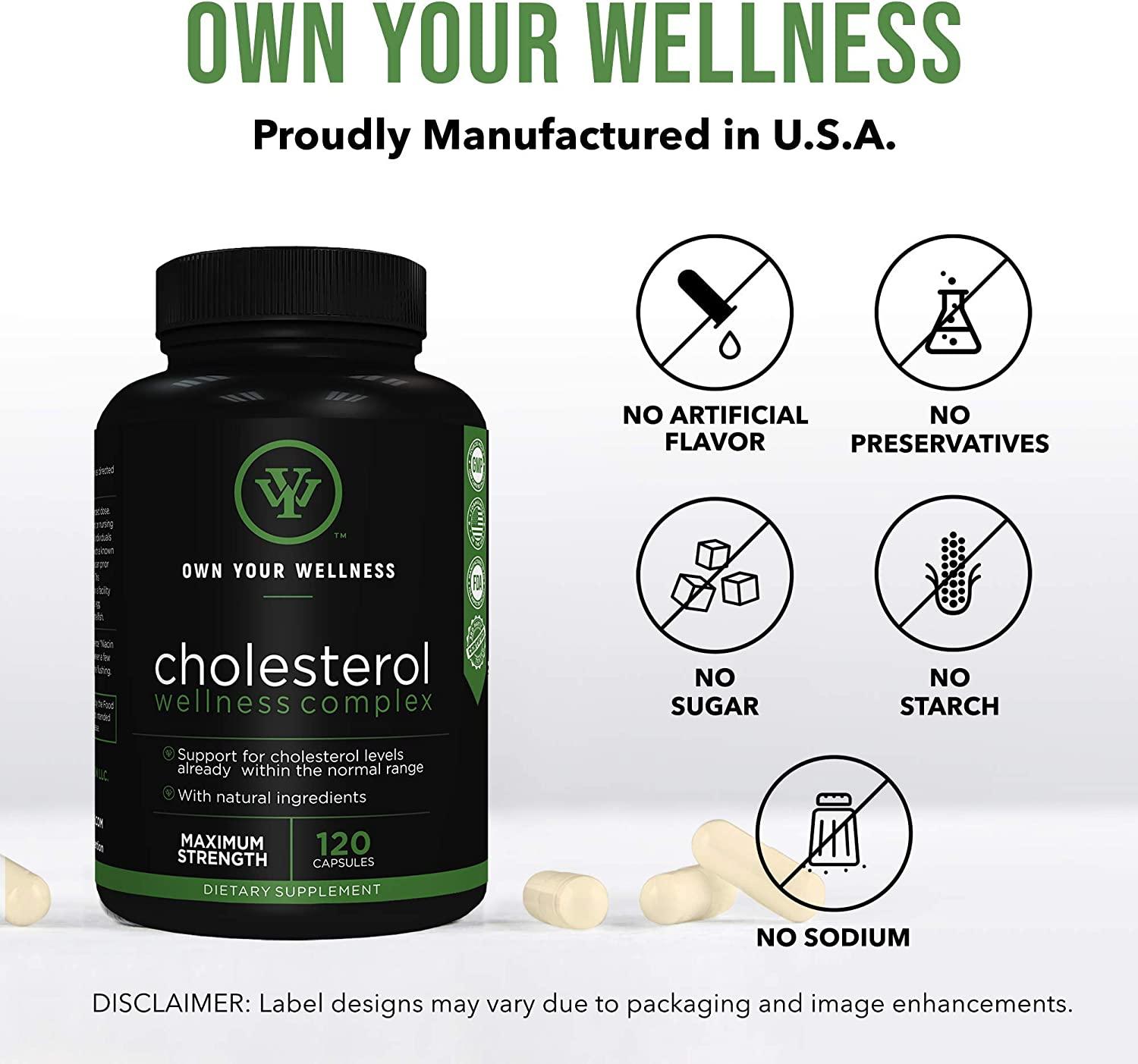 Cholesterol Wellness Complex 120 Capsules for Blood Circulation