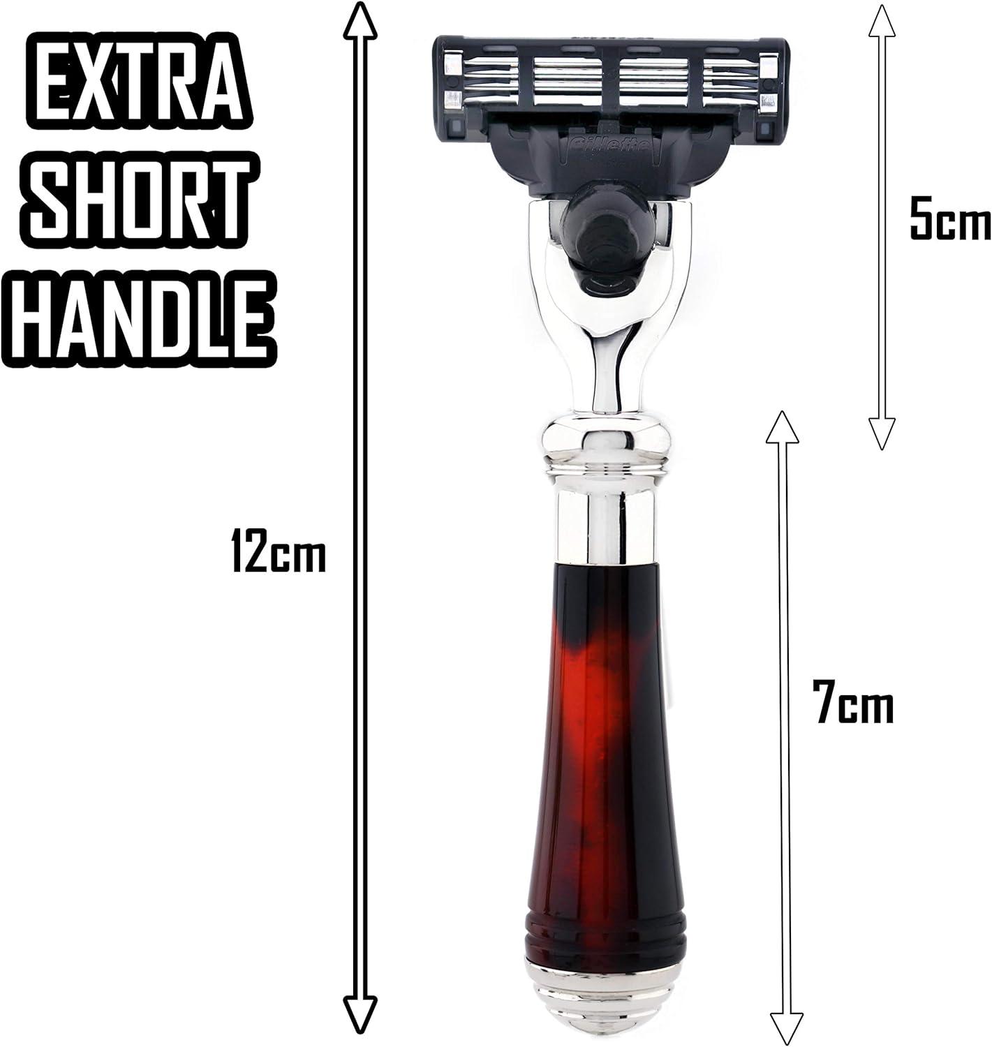 Triple Blade Turtle Effect Razor - Stainless Steel Interchangeable Mini ...