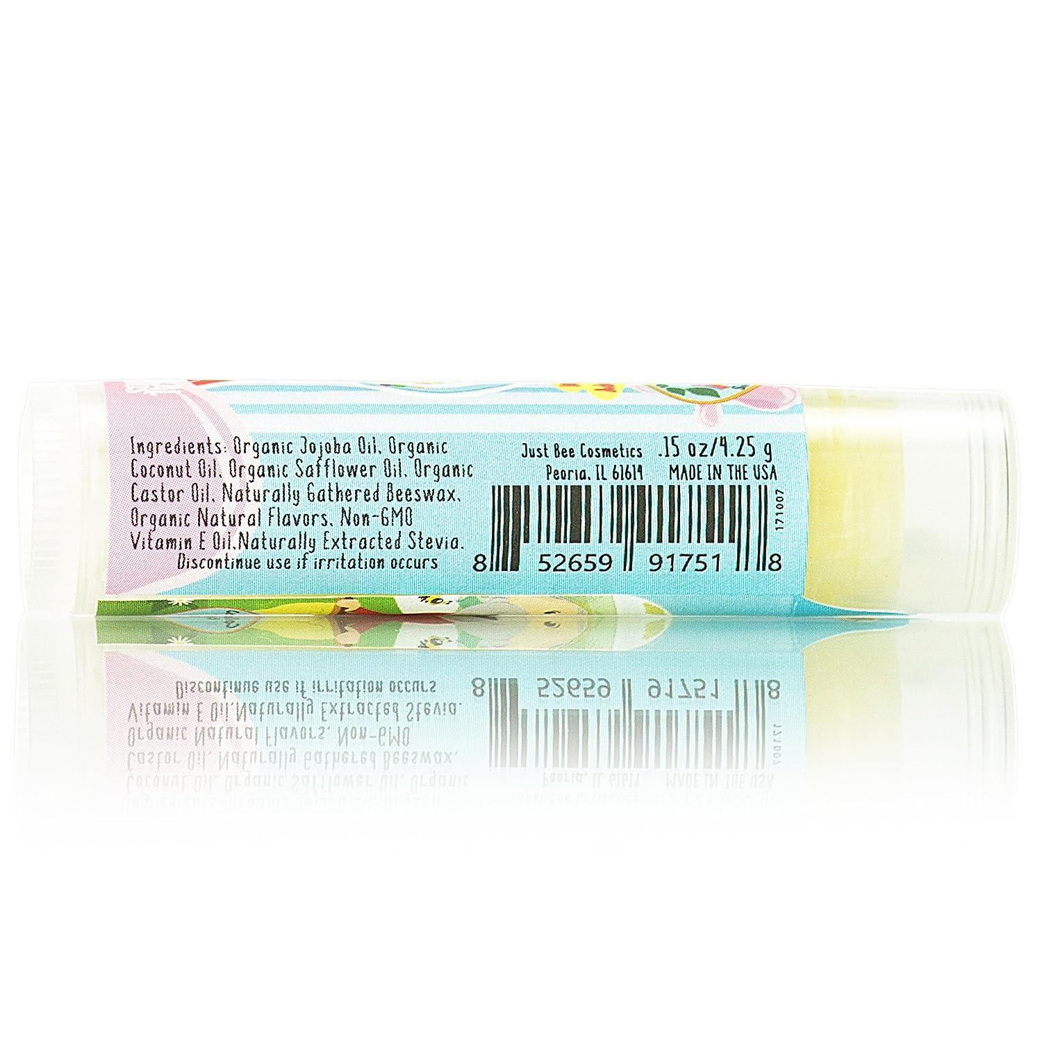 Lappy Lips Organic 100% Natural, Lip Balm Chap stick for Kids, Toddlers (4  flavors) - Organic Essential Oil - for Dry Chapped Lips to Restore and Heal