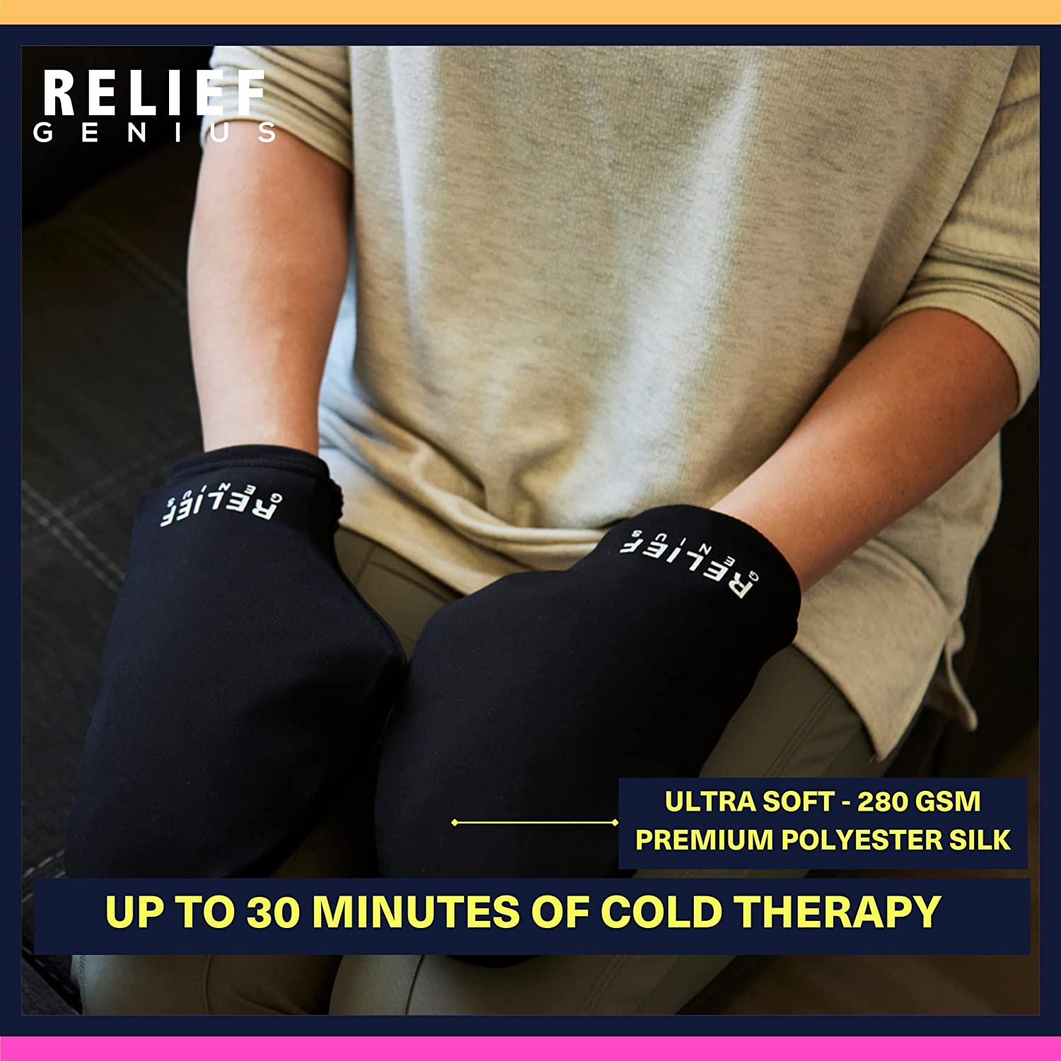 Relief Genius Hand Ice Pack Cold Gloves for Chemotherapy, Arthritis