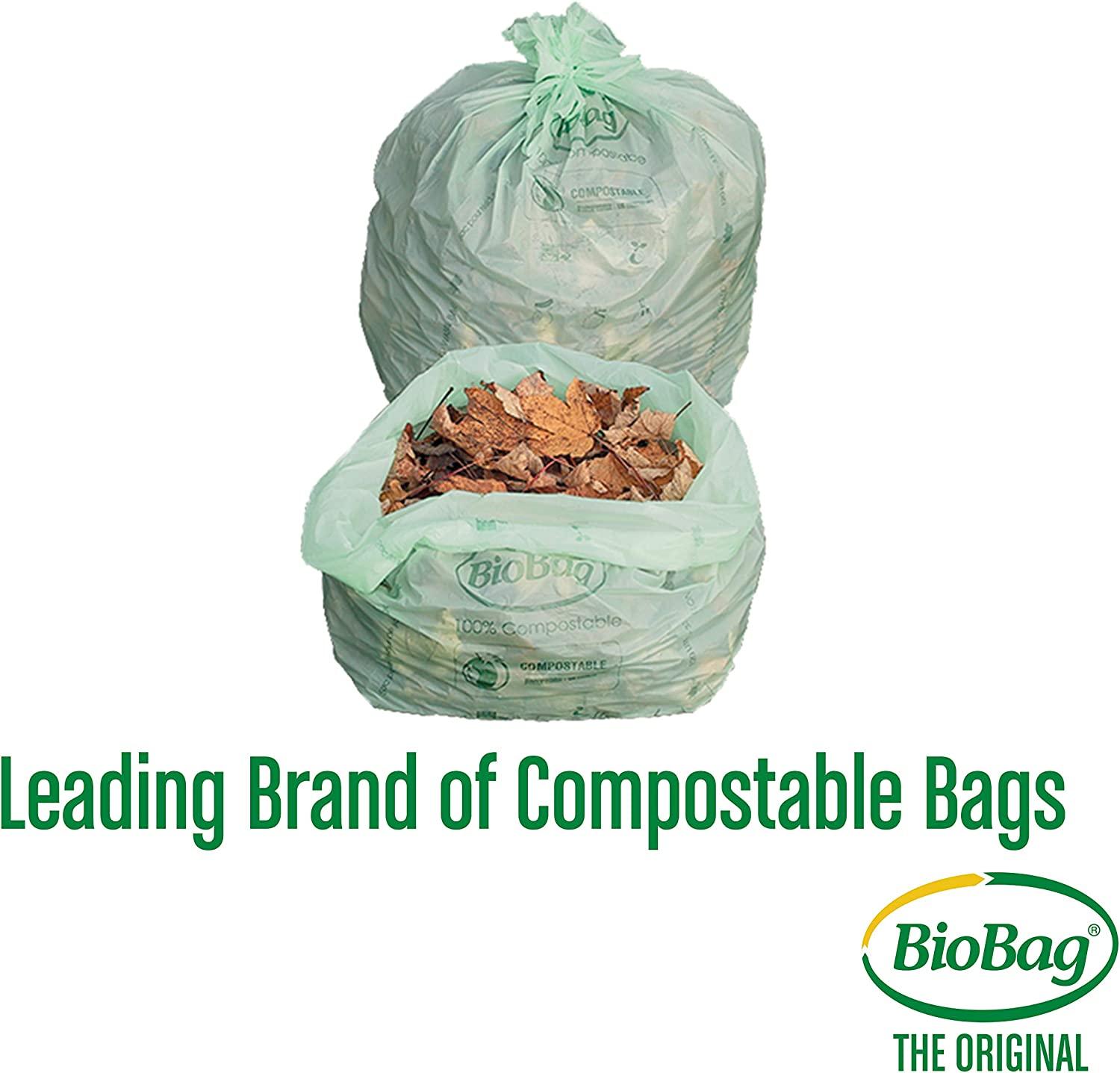 BioBag Compostable Lawn & Leaf Yard Waste Bags, 33 Gallon, 10 count