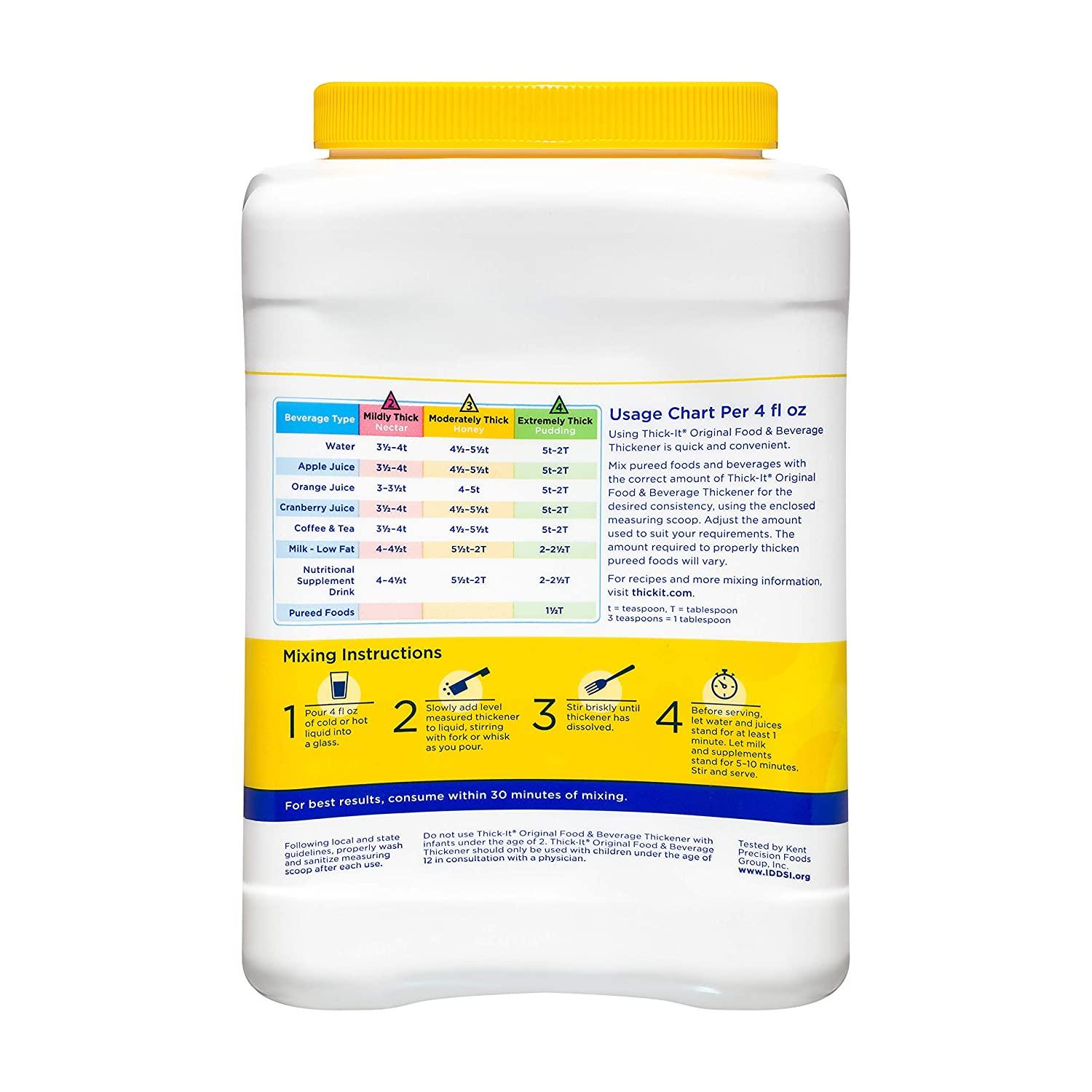 ThickIt Original Food Beverage Thickener 36 oz Canister 2.25 Pound (Pack of 1)