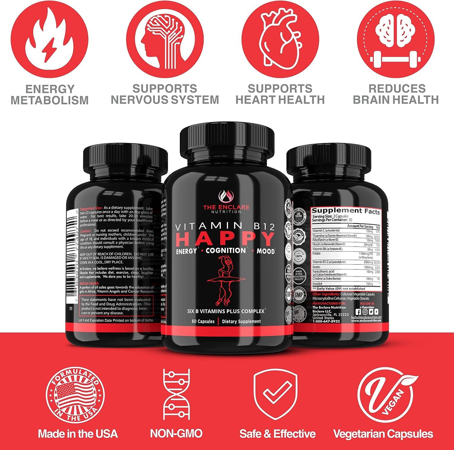 Vegan Vitamin B12 Complex Supplement for Energy & Nervous System Support |  Buy Now with Express International Delivery | GoSupps.com