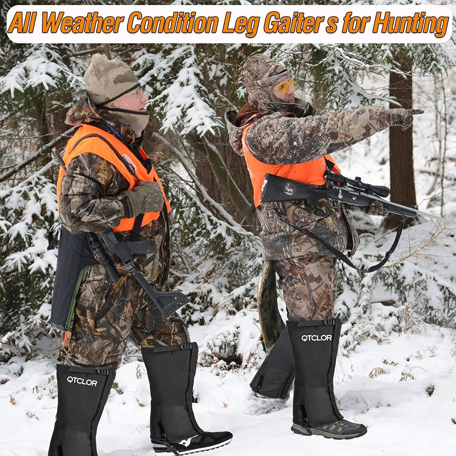 QTECLOR Leg Gaiters Waterproof Snow Boot Gaiters for Snowshoeing