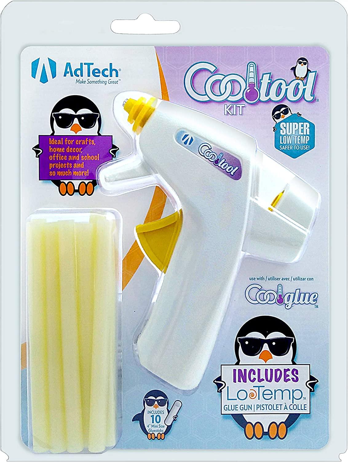 AdTech White Mini Glue Gun - Low Temperature Precision Crafting Tool