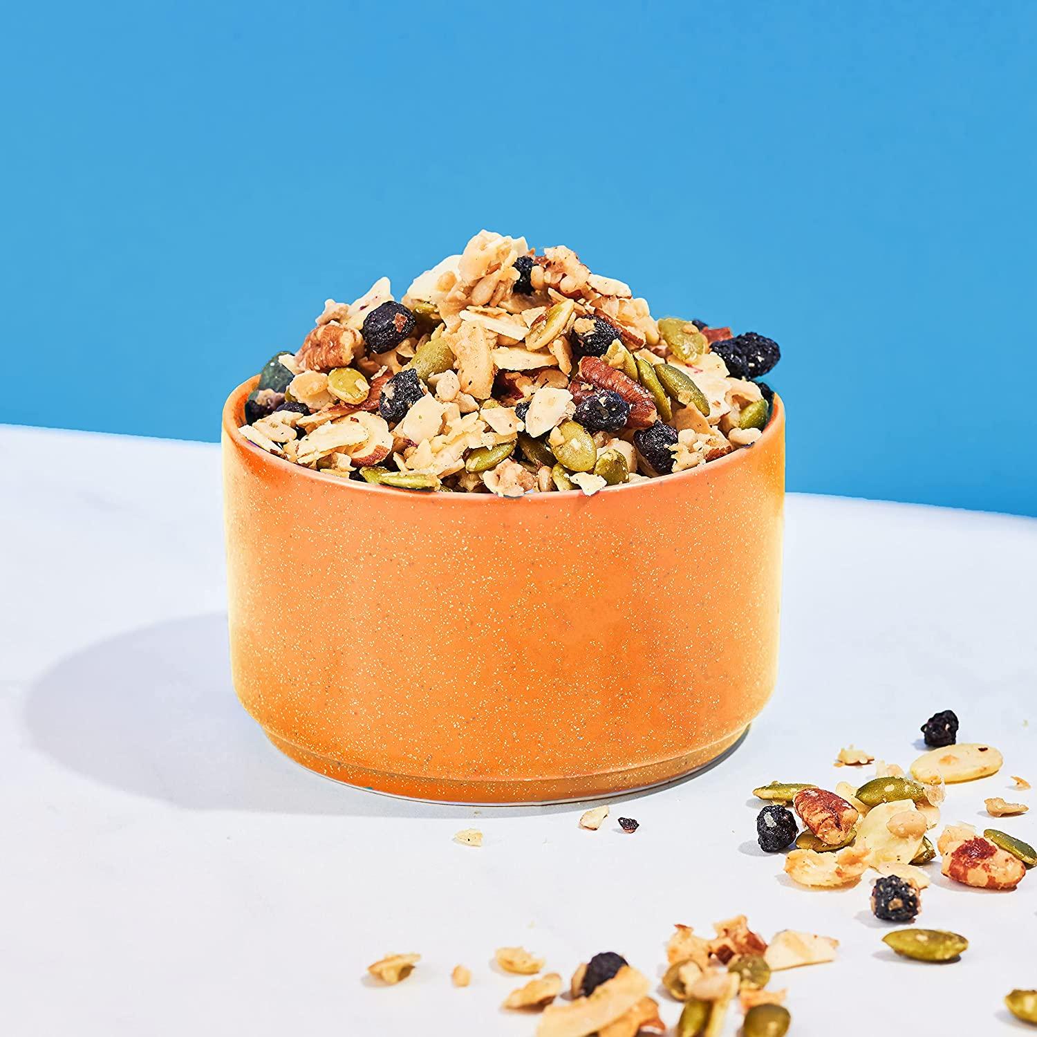 Livlo Keto Nut Granola Low Carb, Gluten Free Frosted Blueberry Cereal