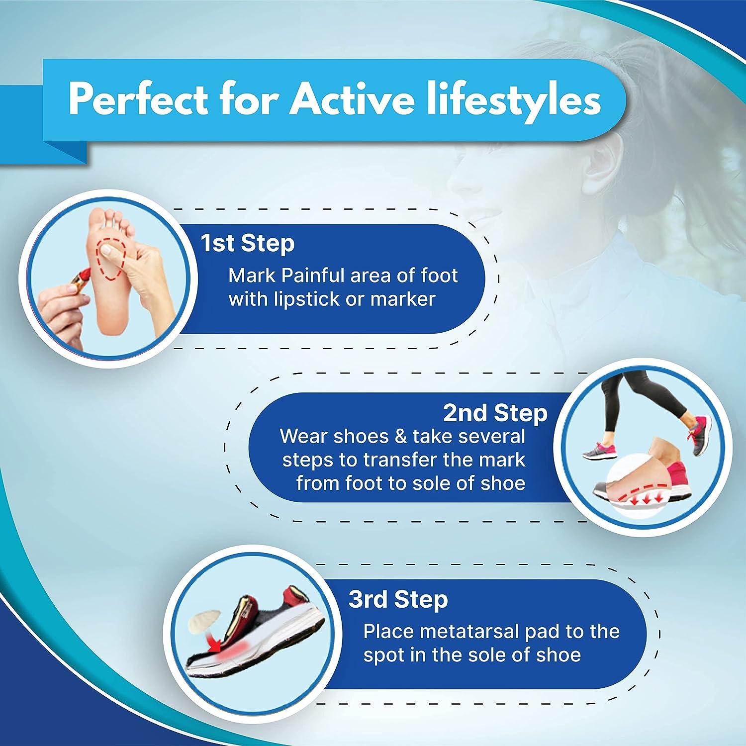 Hapad Metatarsal Pads Foot Pain Relief Cushion for Metatarsalgia and