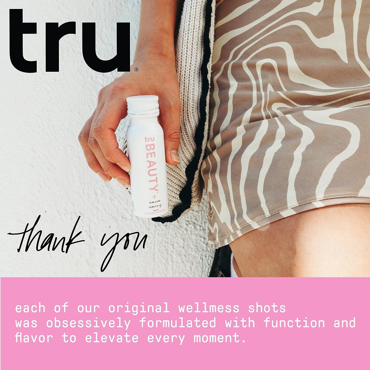 Tru Beauty Liquid Collagen Peptides Shots (12Pack) with Biotin