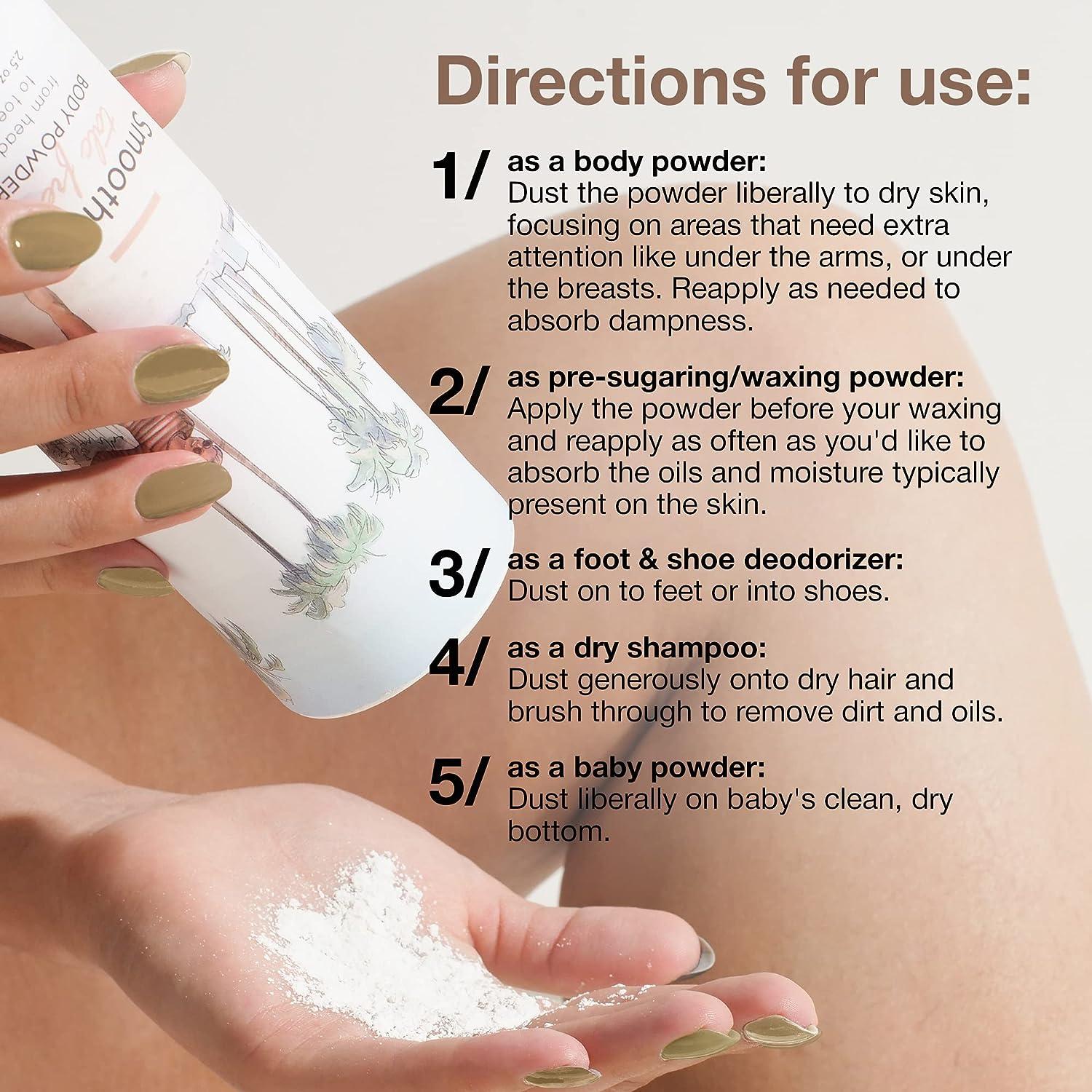 Smooth Lab Talc-Free Body Powder Fragrance-Free Pre-Waxing Dusting