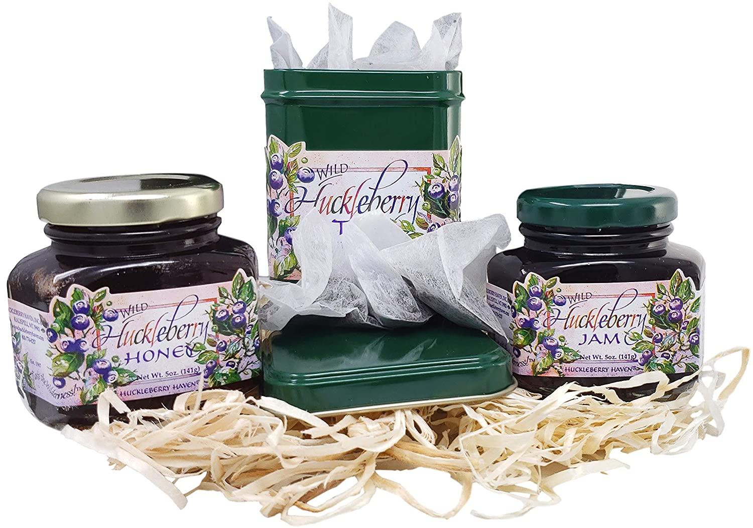 Wild Huckleberry Tea Time Gift Set Premium Montana Huckleberry Tea
