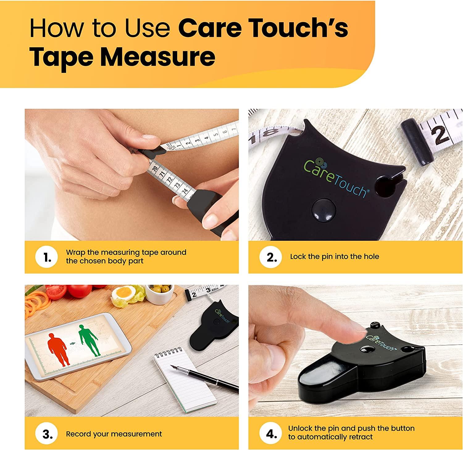 Care Touch Skinfold Body Fat Measuring Tape 1 Count (Pack of 1)