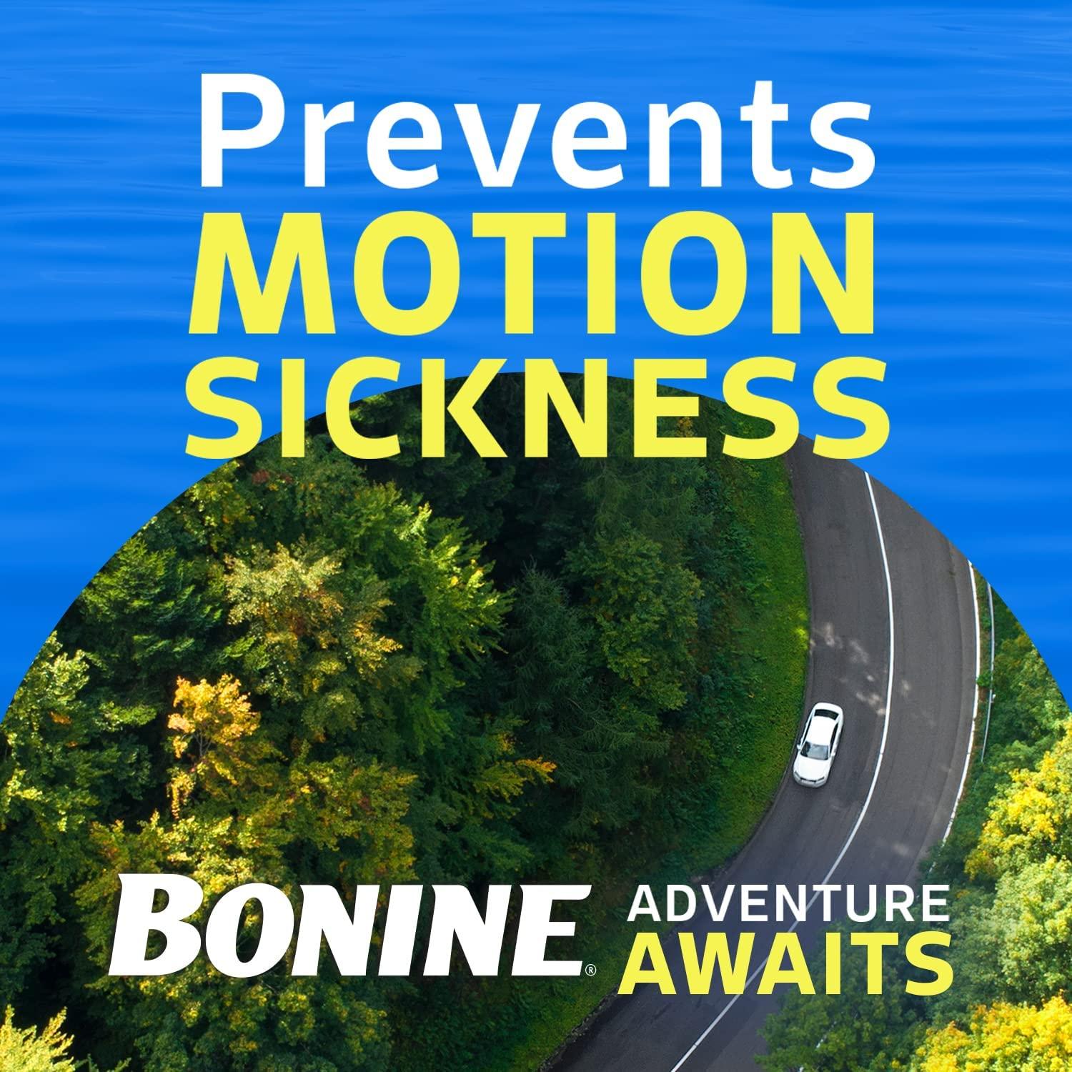 Bonine Motion Sickness Relief Tablets With 25mg of Meclizine, Non
