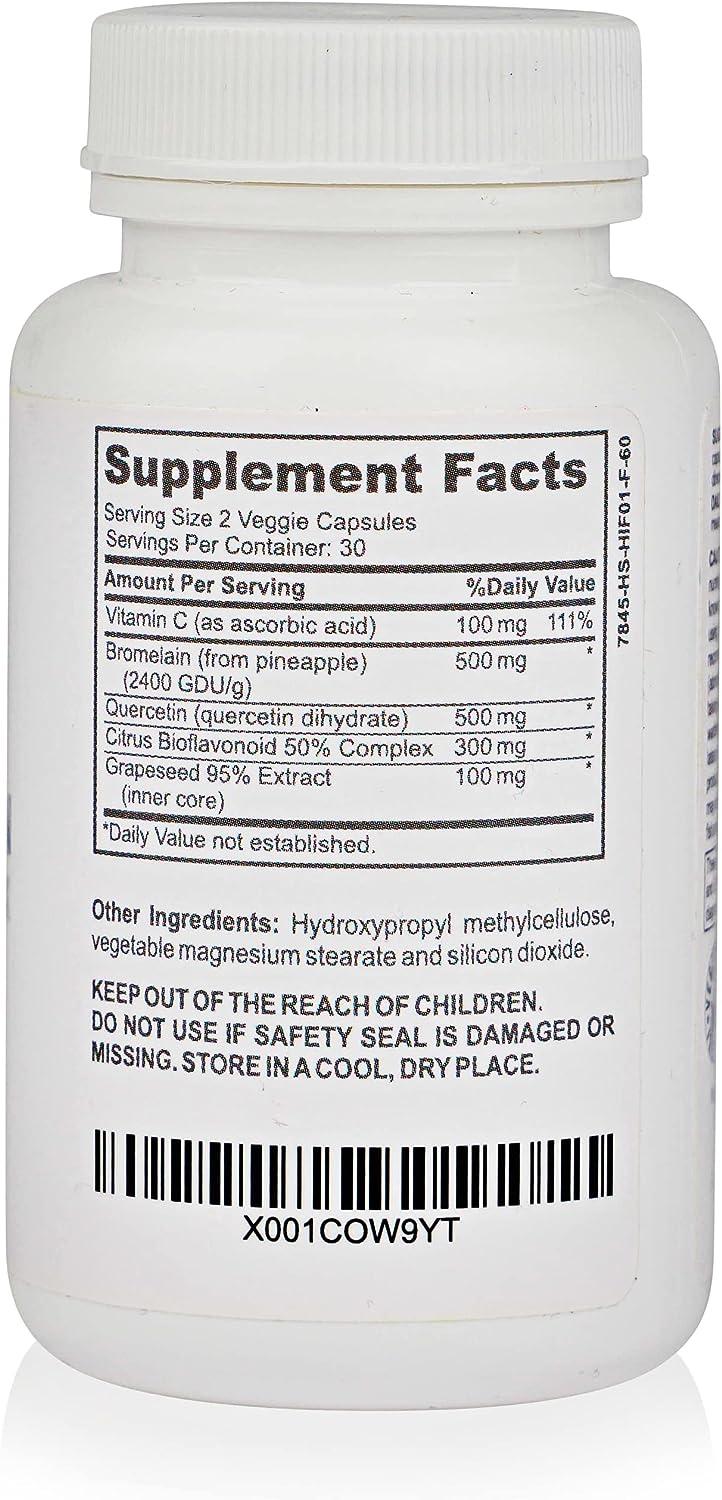 Bromelain & Quercetin Recovery Complex Post Surgery Relief for