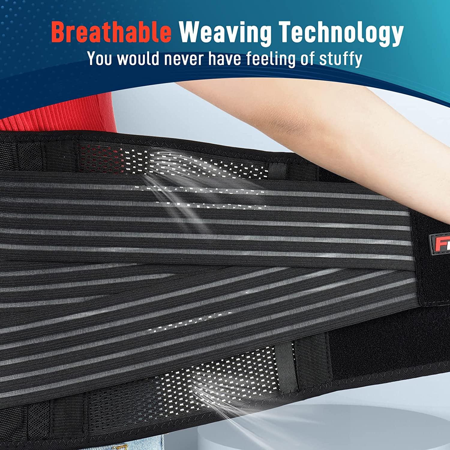 FEATOL Back Brace for Lower Back Pain, Adjustable Back Support Belt for