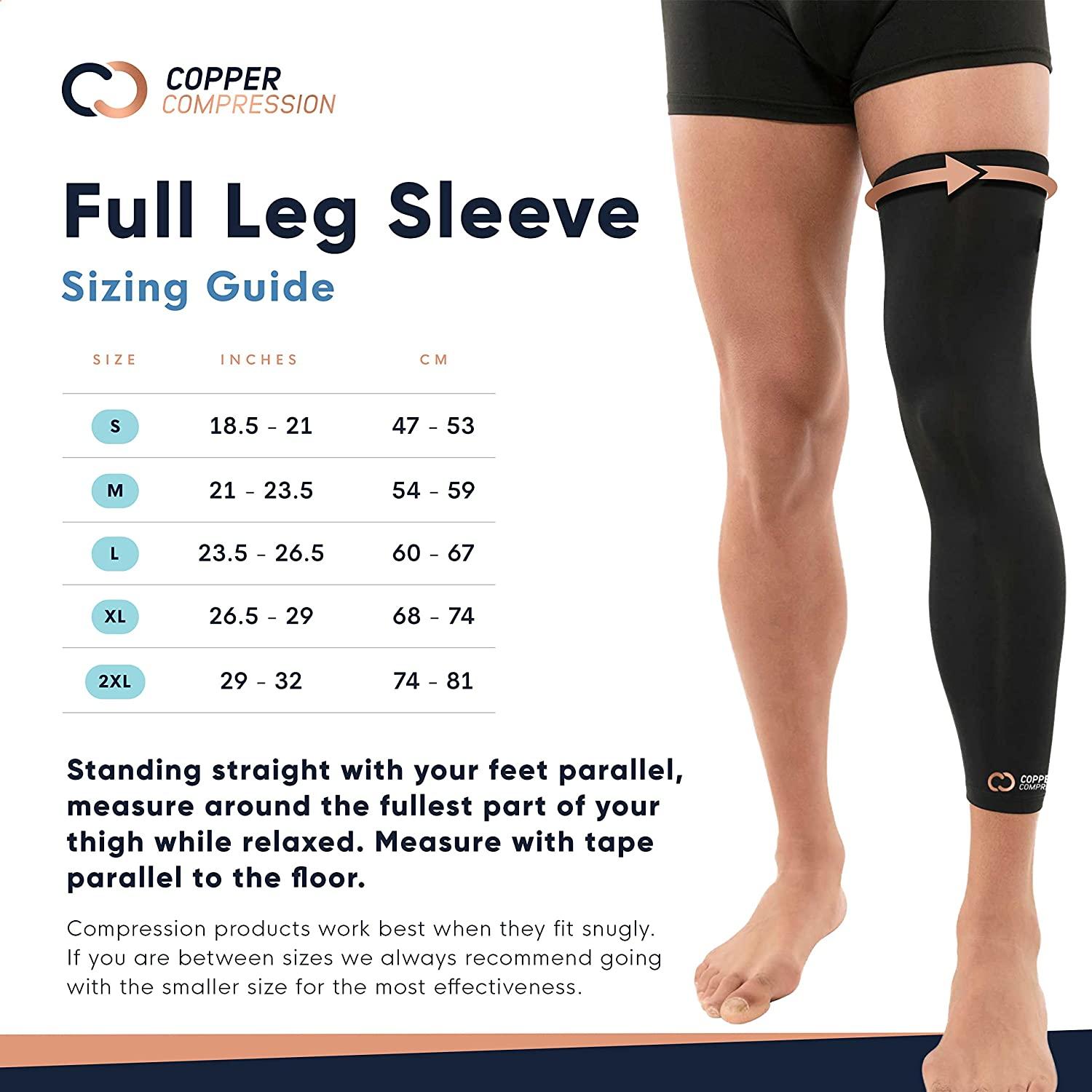 Copper Compression Leg Compression Sleeve - Copper Infused Knee