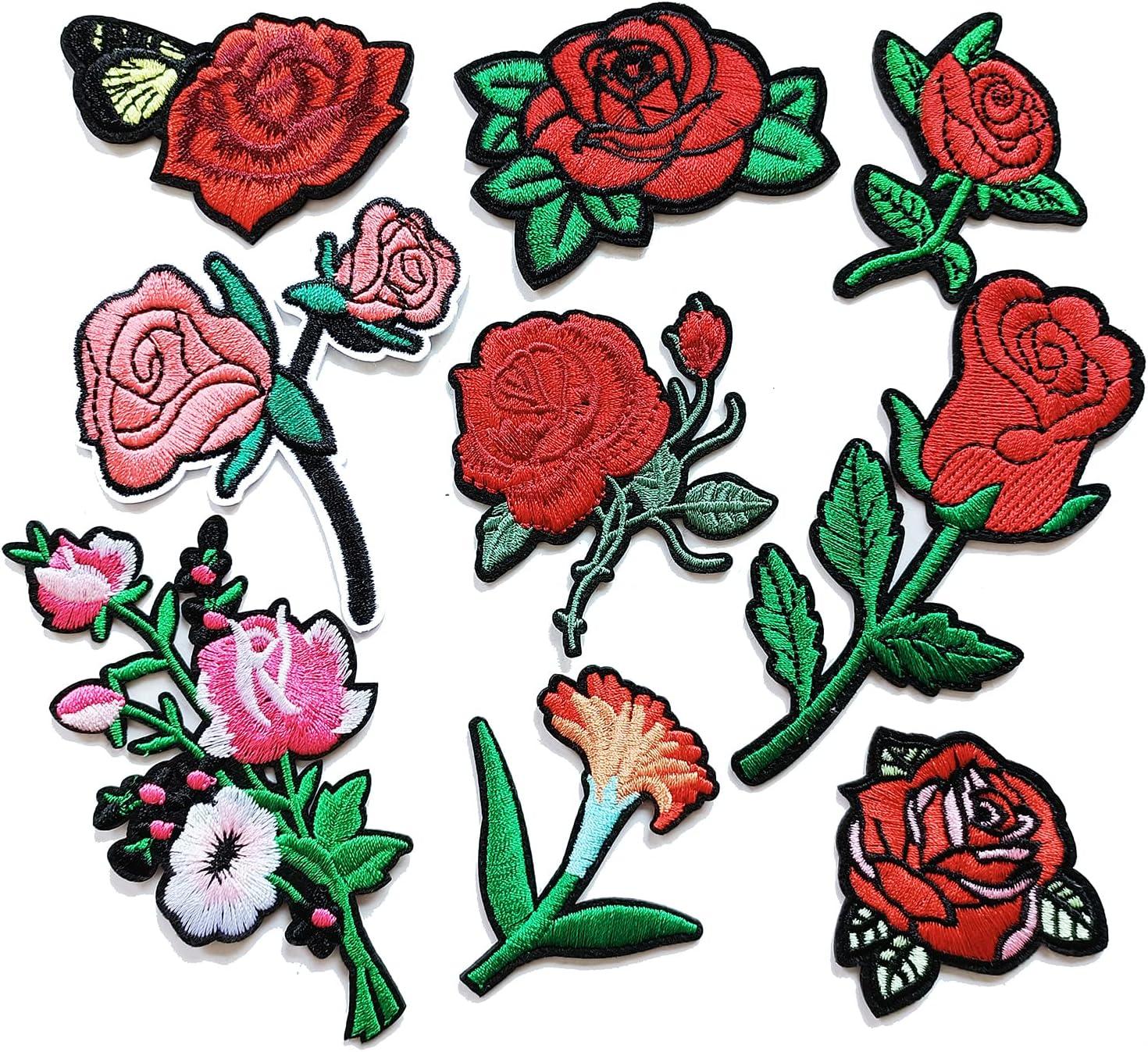 Beautiful Rose Embroidery Patches For Diy Clothing And - Temu