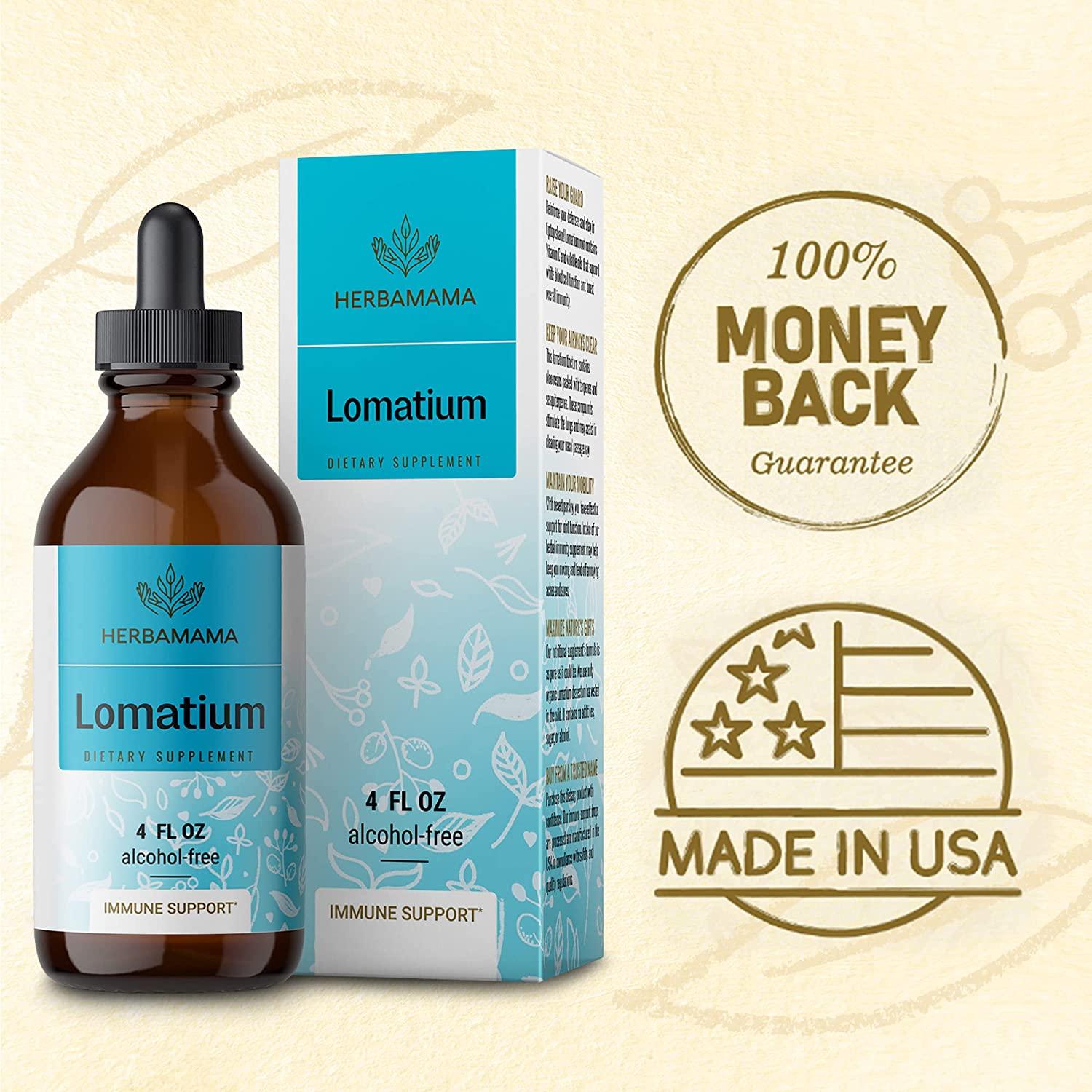 HERBAMAMA Lomatium Liquid Extract Organic Desert Parsley Tincture to