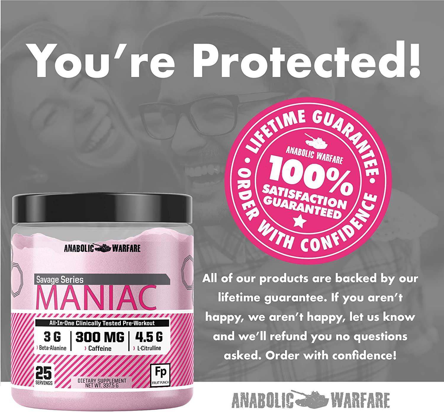 Maniac Preworkout Powder by Anabolic Warfare â Preworkout Mix to