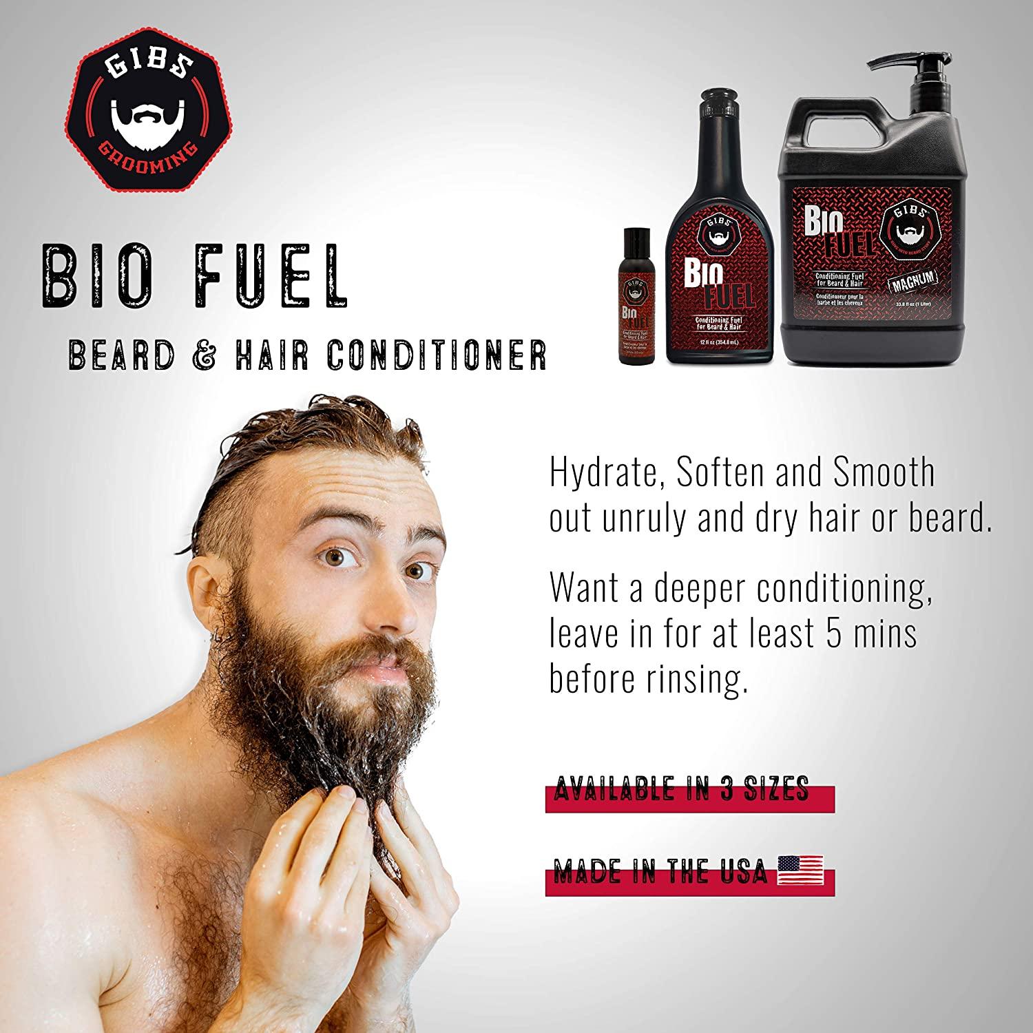 GIBS BioFuel Hair Conditioner for Men Moisturizing Beard and Hair