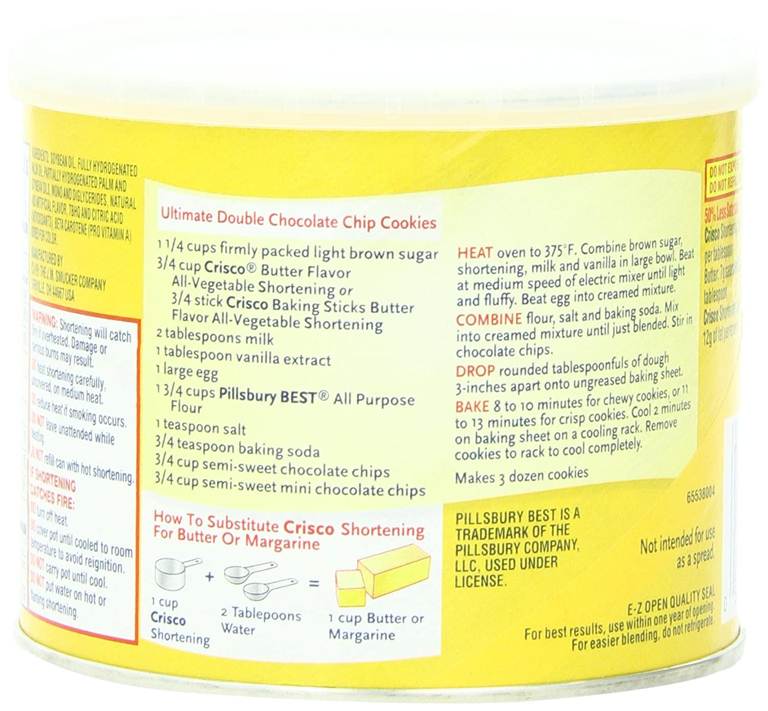 Crisco Butter Flavor All Vegetable Shortening, 16 Ounce Butter Flavor