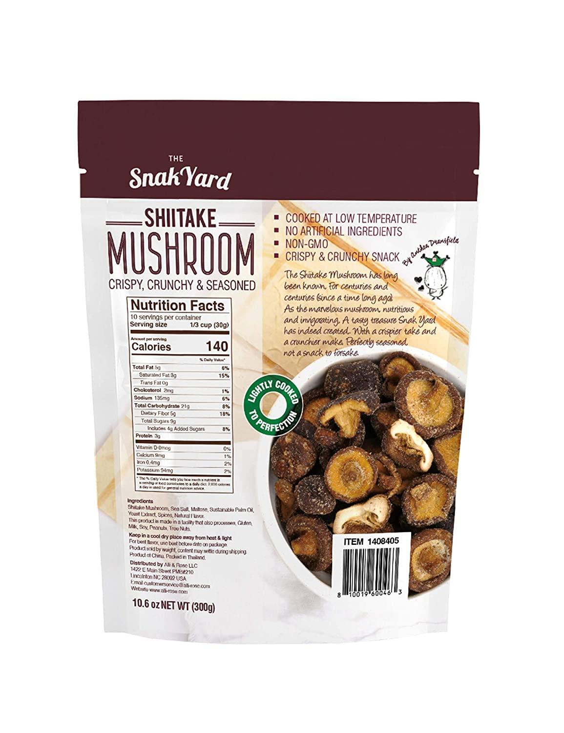 Organic Shiitake Mushrooms The Snak Yard (10.6 oz Bag)