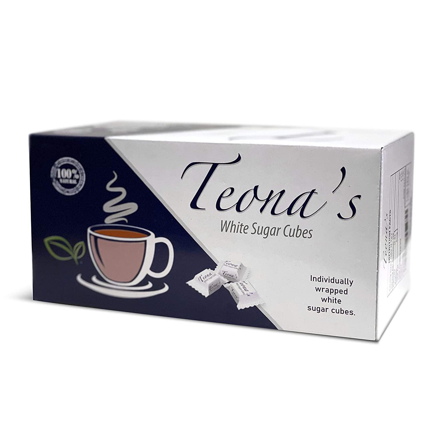 Teonas Individually Wrapped White Sugar Cubes (152 Cubes) 1lb Box