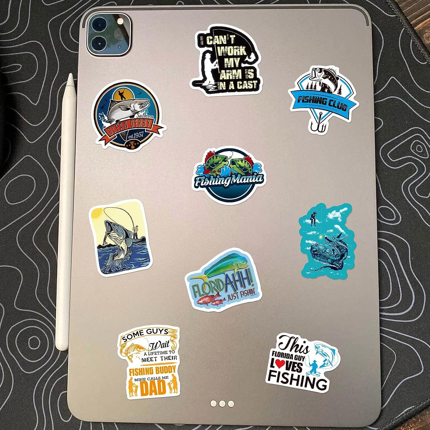 Go Fishing Stickers 101PCS Outdoor Adventure Waterproof Vinyl Stickers