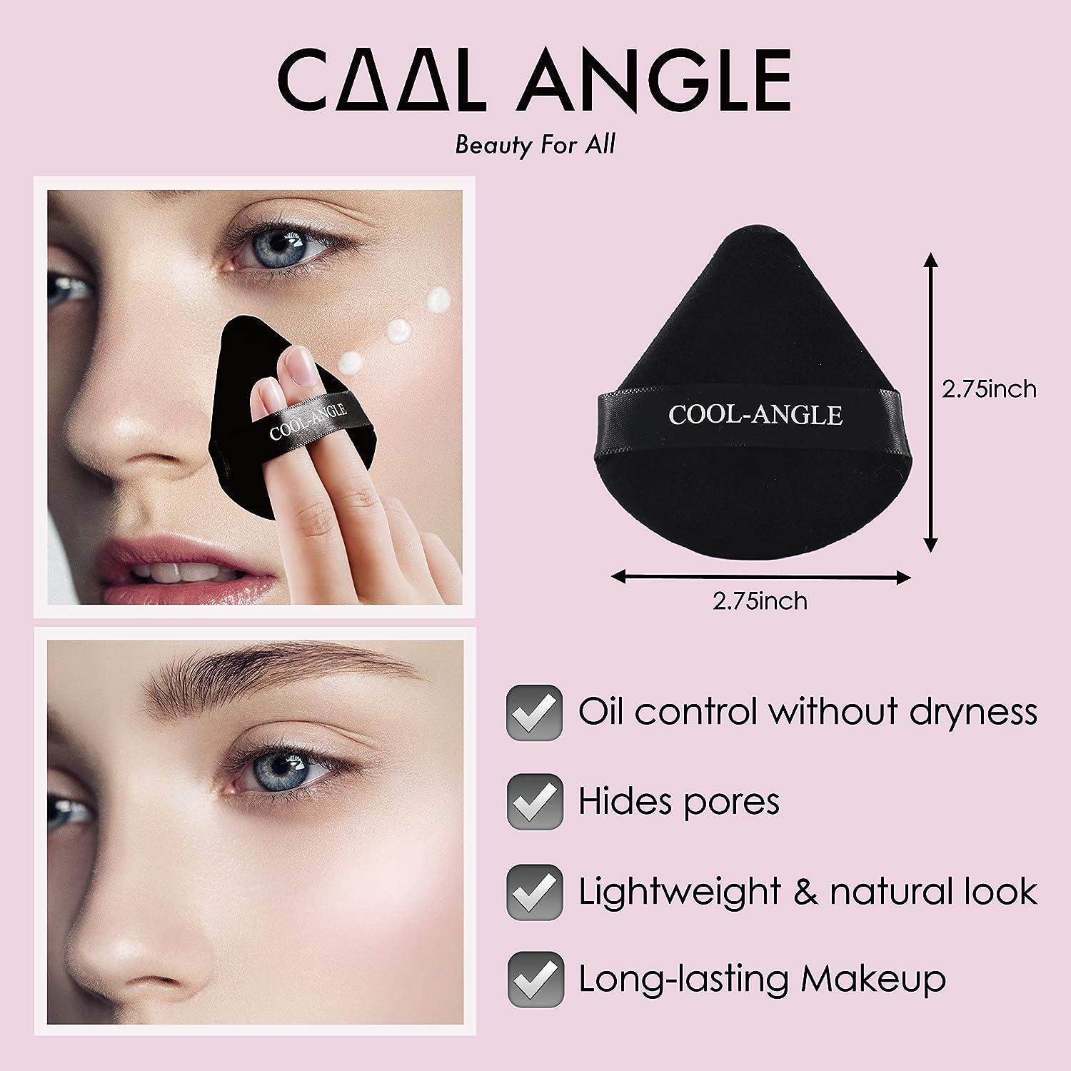 COOLANGLE 2Pcs Triangle Makeup Powder Puffs For Face Powder Flawless