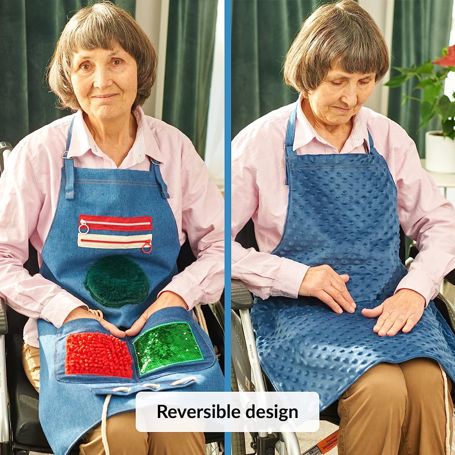 Fidget Apron & Blanket for Elderly with Dementia Sensory Toys