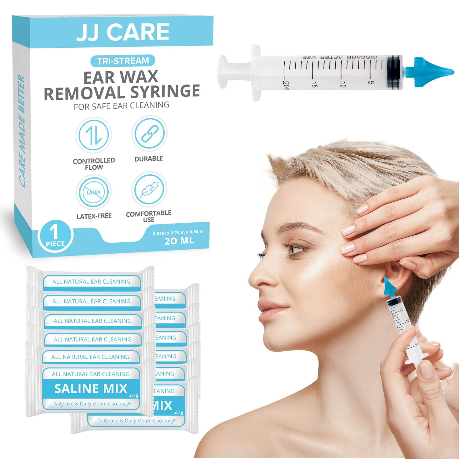 JJ CARE Ear Wax Removal Syringe (Set of 1) 20ml Capacity Ear Wax