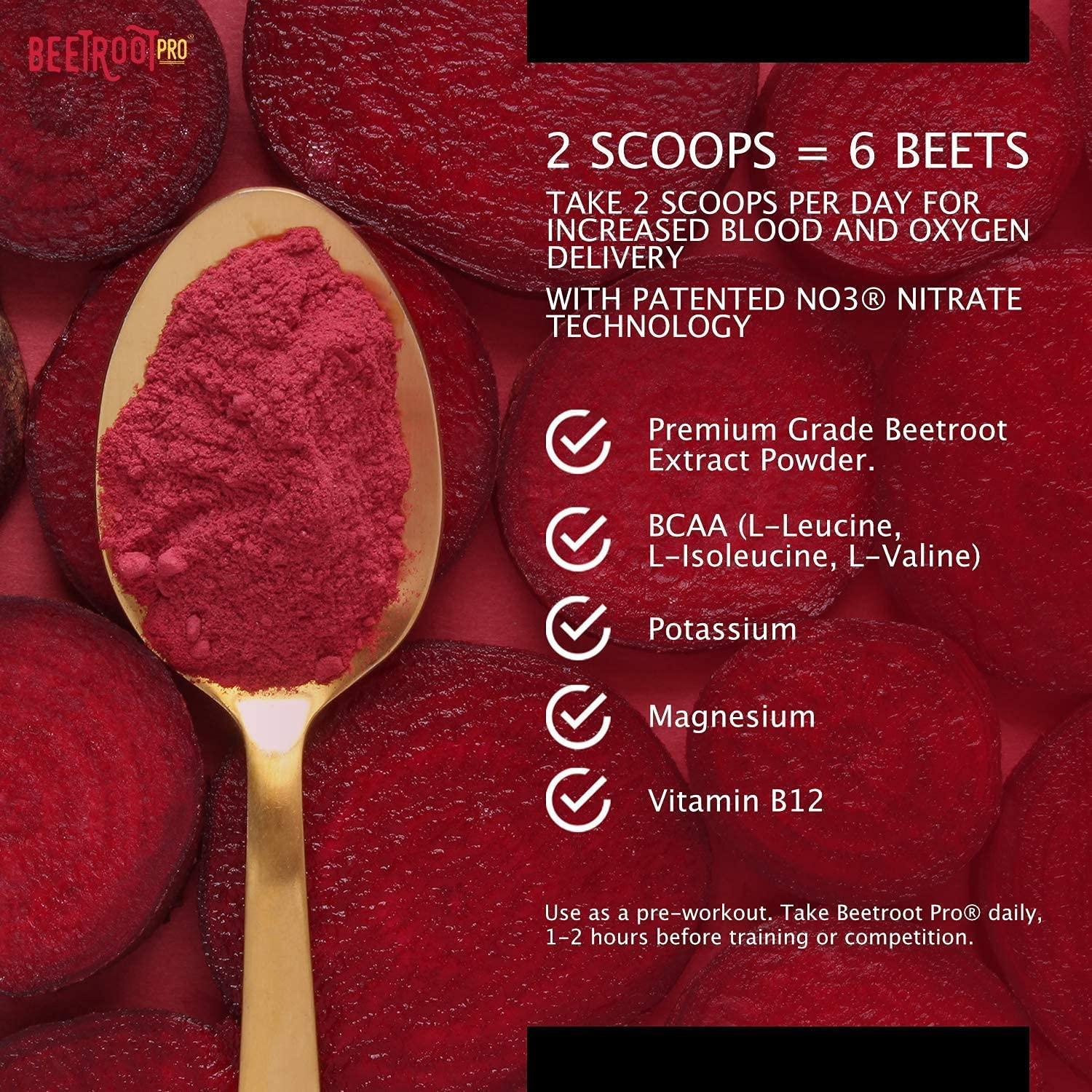 Beetroot Pro Sports Beet Powder for Optimized Nitric Oxide Trusted by ...
