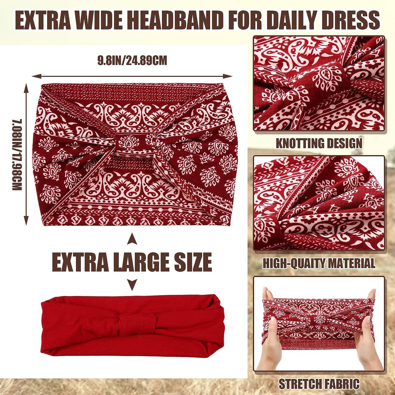XunYee 12 Pcs Boho Headbands for Women - 7.08 Inch Wide Stretch African  Headbands for Yoga, Workout, and Fashion - Elastic Knotted Headband Wrap  Motorcycle Hair Accessories | Buy Now with Express International Delivery |  GoSupps.com